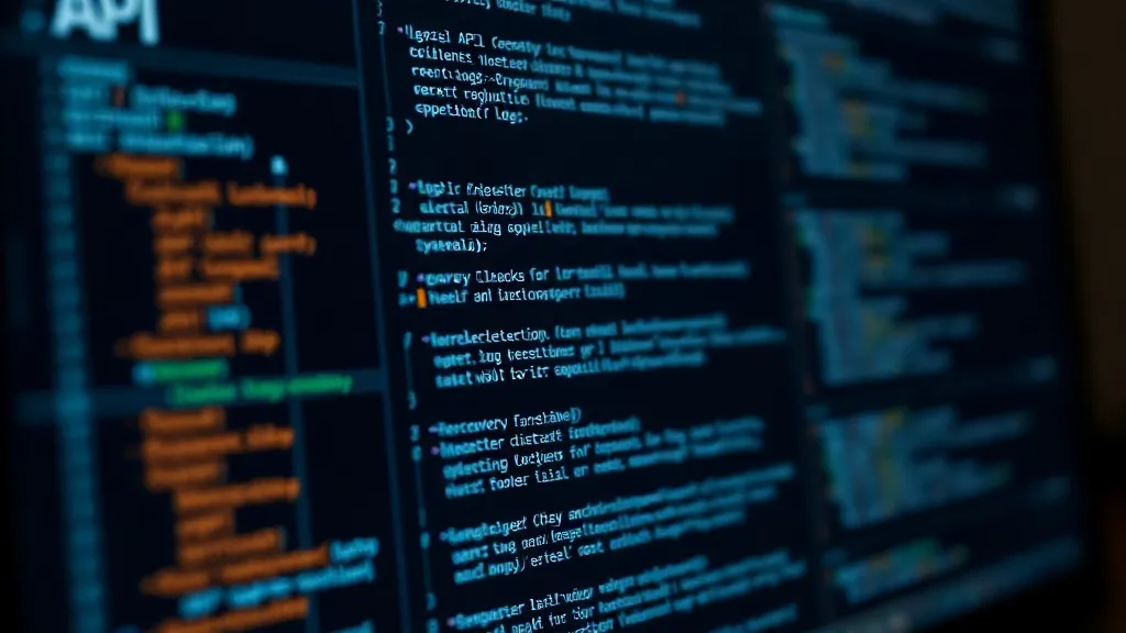 Close up of a computer screen showing clean API code documen